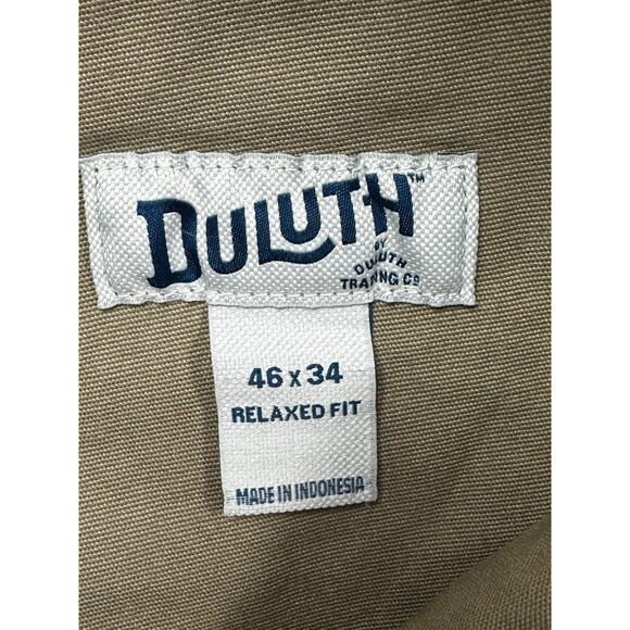 Duluth Trading Co. Men's Flex Fire Hose Relaxed Fit Tan Carpenter Jeans 46x32.5 - Picture 4 of 5